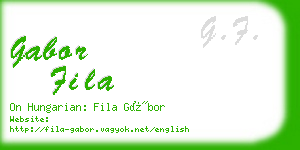 gabor fila business card